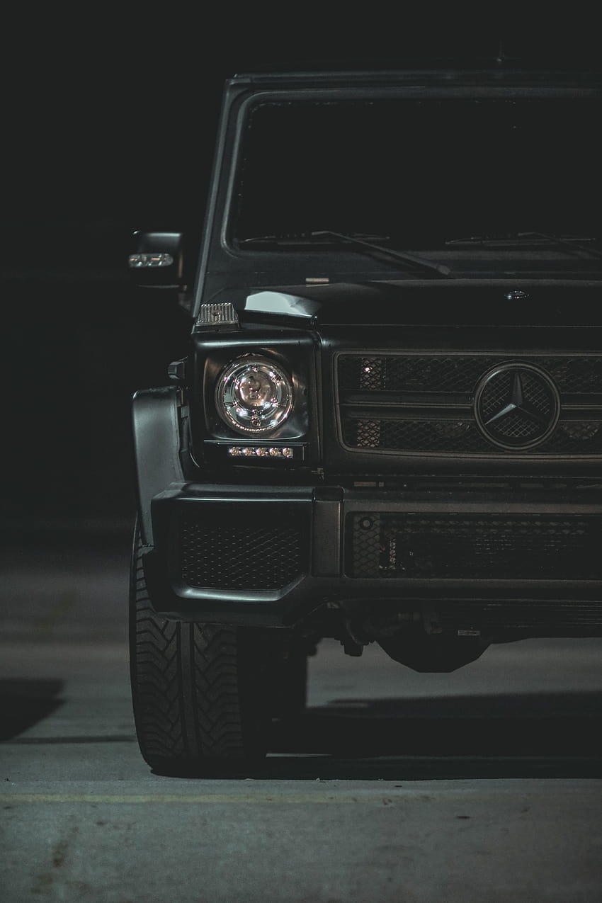 Schwarzer Mercedes, schwarzer G-Wagen HD-Handy-Hintergrundbild