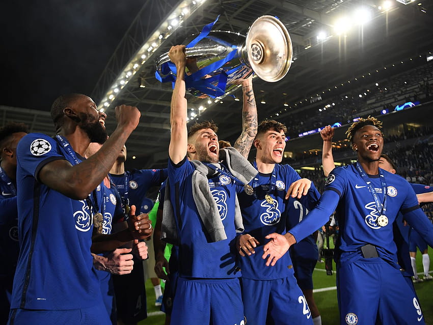Christian Pulisic ve Chelsea UEFA Şampiyonlar Ligi finalini kazandı HD duvar kağıdı
