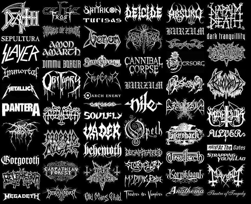 Grupo de bandas de heavy metal, logotipo de metal muerto fondo de pantalla