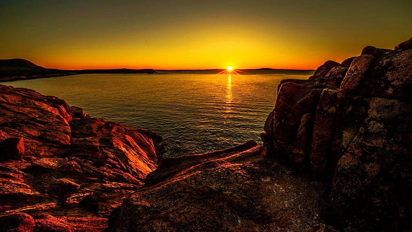 Sunset At Acadia National Park Backgrounds 598304 HD wallpaper