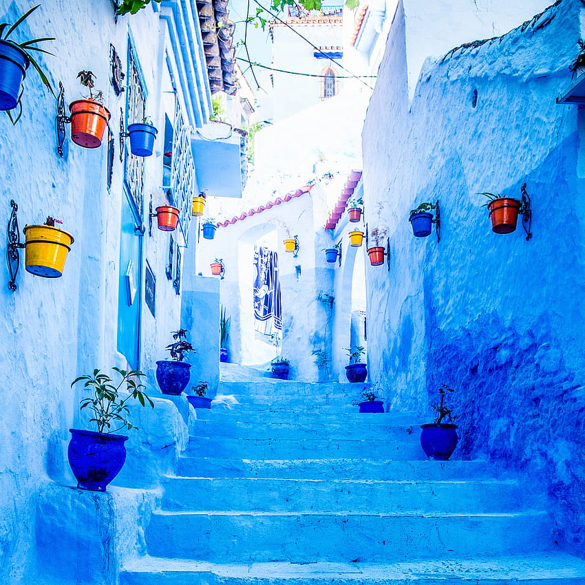 Vacation Cost Chefchaouen Morocco Blue City Trip Price HD phone wallpaper