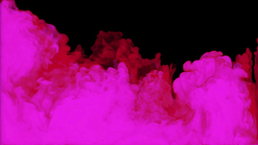 PINK INK BACKGROUND. INK IN WATER SERIES. 3d render voxel graphics, black and pink background HD wallpaper