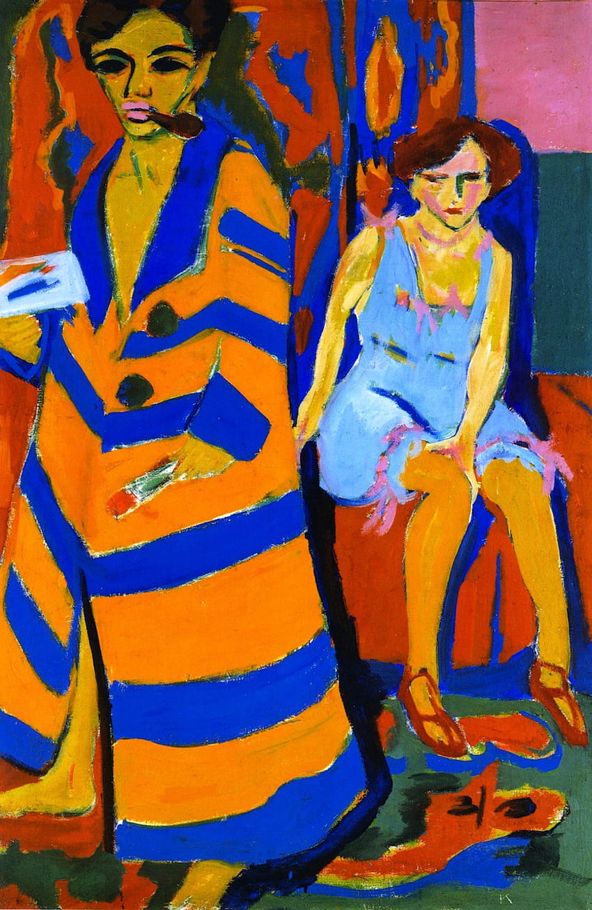 Lesekunst: Selbst, Ernst Ludwig Kirchner HD-Handy-Hintergrundbild
