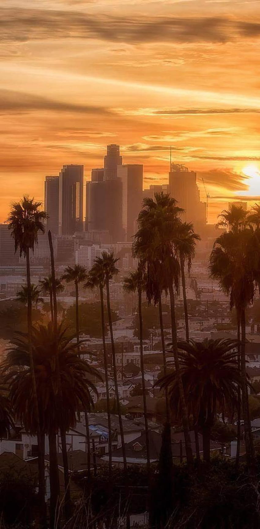 Sunset Los Angeles by GermanQuinonez, los angeles sunset HD phone wallpaper
