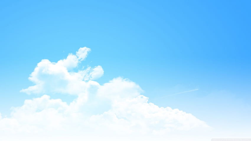 Kreskówkowe niebo, estetyczne błękitne niebo Tapeta HD