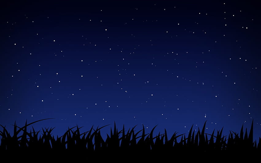 Cartoon Night Sky, anime starry sky HD wallpaper