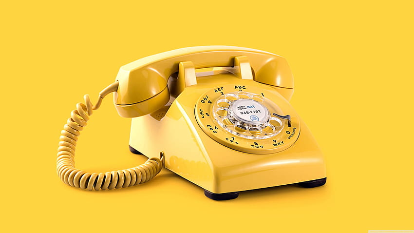 Retro Telephone Aesthetic Ultra Backgrounds, vintage aesthetic yellow HD wallpaper