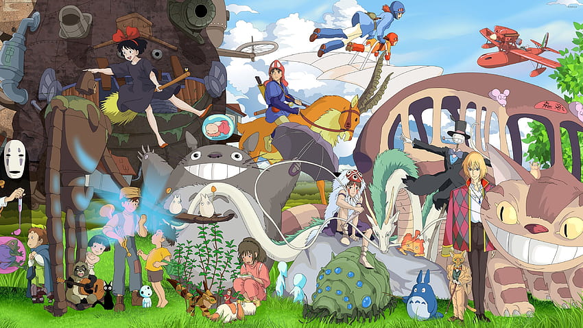 3840x2160 персонажи от Studio Ghibli HD тапет