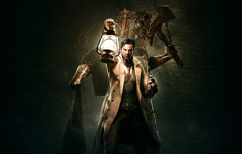 male, detective, revolver, lantern, Detective, Tango Gameworks, Shinji Located Know, The Evil Within, Evil Within, Sebastian Castellanos , section игры HD wallpaper