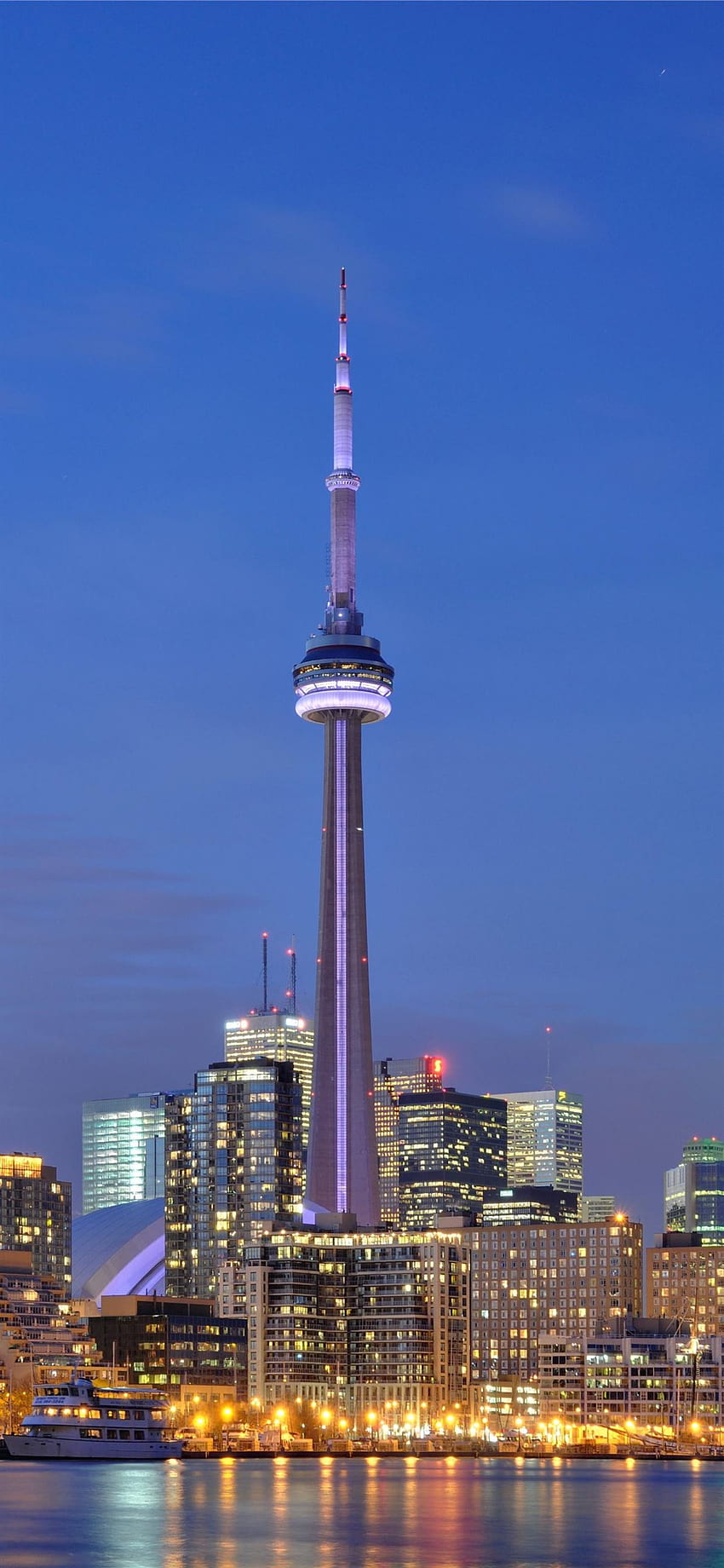 Download wallpaper 1125x2436 toronto cityscape high skyscrapers lights  iphone x 1125x2436 hd background 22566