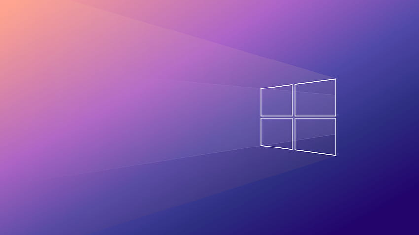 Windows 10, Hintergrund mit Farbverlauf, Minimal, Technologie, minimalistisches Windows 10 HD-Hintergrundbild