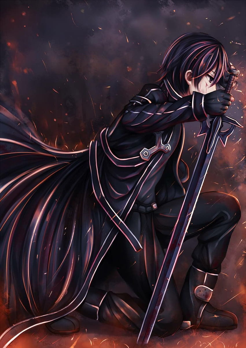 Kirito The Black Swordsman (wallpaper :v) by YukiMira88 on DeviantArt