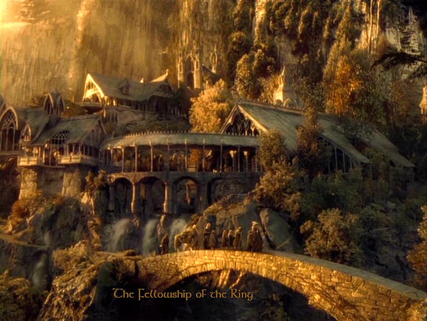 반지의 제왕 Rivendell 풍경, 배경, 반지의 제왕 최소한의 포스터의 친교 HD 월페이퍼
