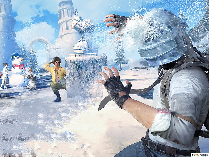 PlayerUnknown's Battlegrounds, snowball fight HD wallpaper