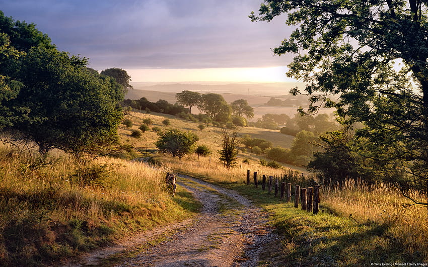 Lugares y paisajes, granjas británicas campiña inglesa fondo de pantalla