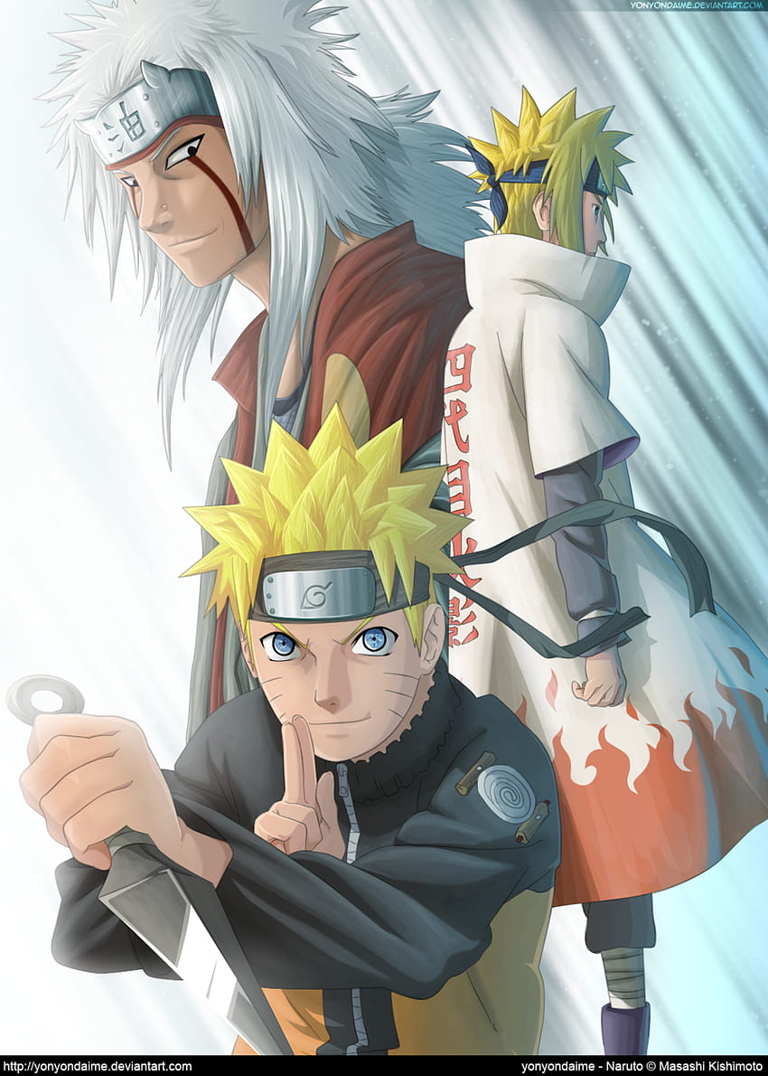 Naruto Minato und Jiraiya, perverser Weiser HD-Handy-Hintergrundbild