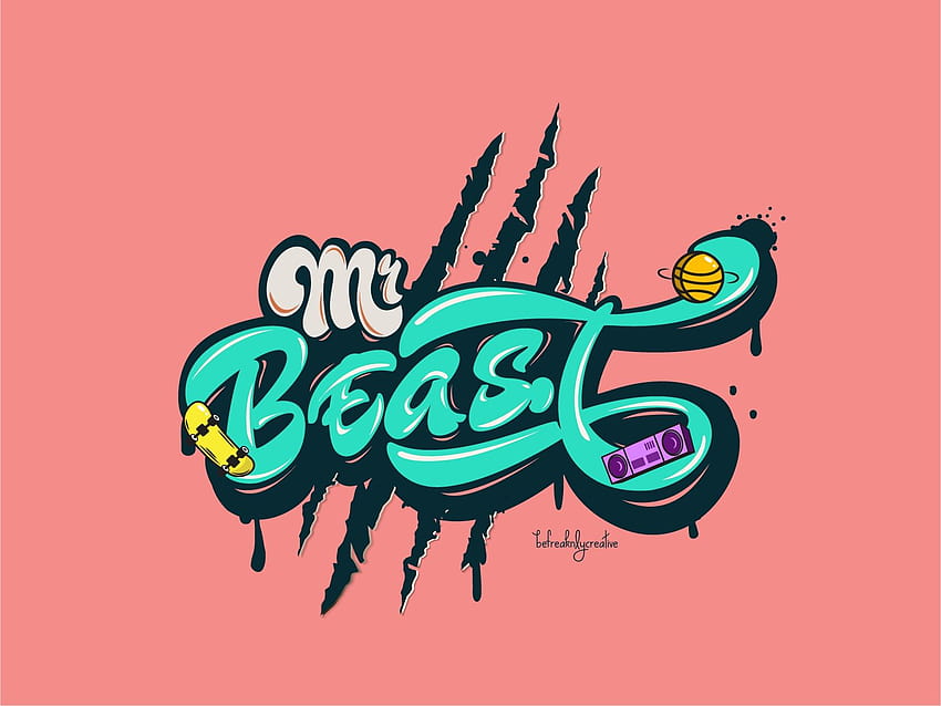 MrBeast от Timi Alonge на Dribbble, логото на Mr Beast HD тапет
