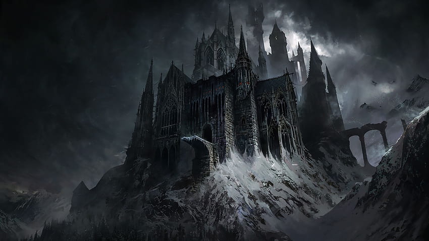 Dark Fantasy, gothic fantasy winter HD wallpaper