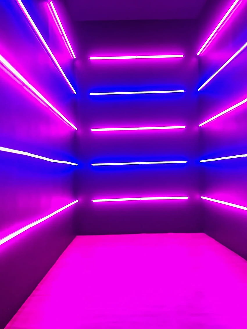 włączone fioletowe neony – Fioletowe, niebieskie fioletowe światło neonowe Tapeta na telefon HD