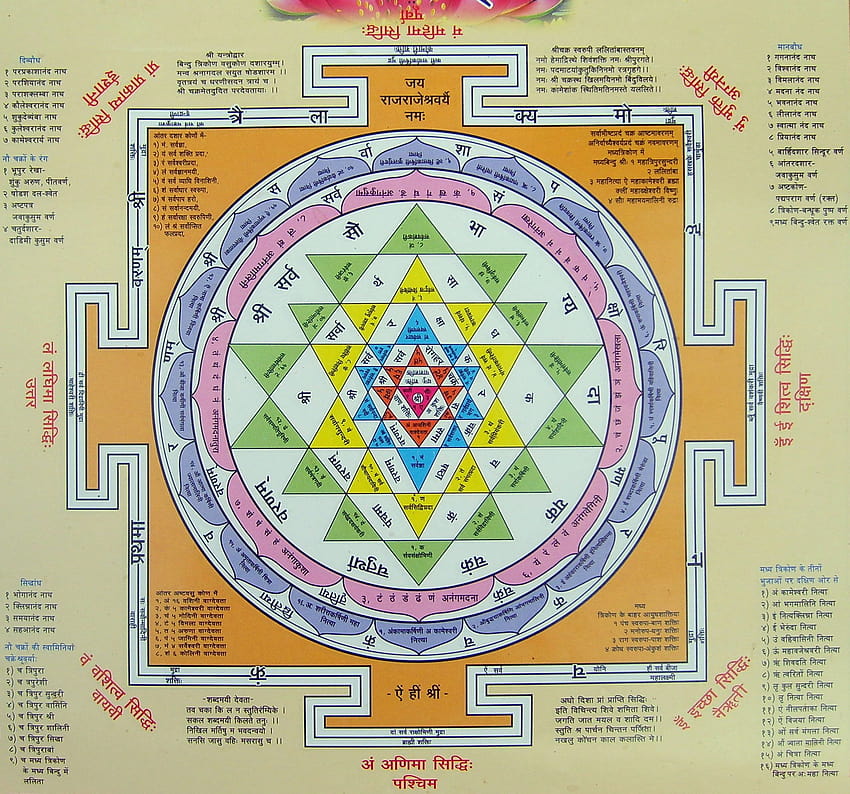 Sri Yantra-Gruppe, Laxmi-Chakra HD-Hintergrundbild