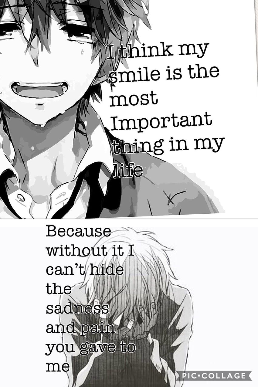 Pin on The darkness inside me . ., anime quote sad HD phone wallpaper