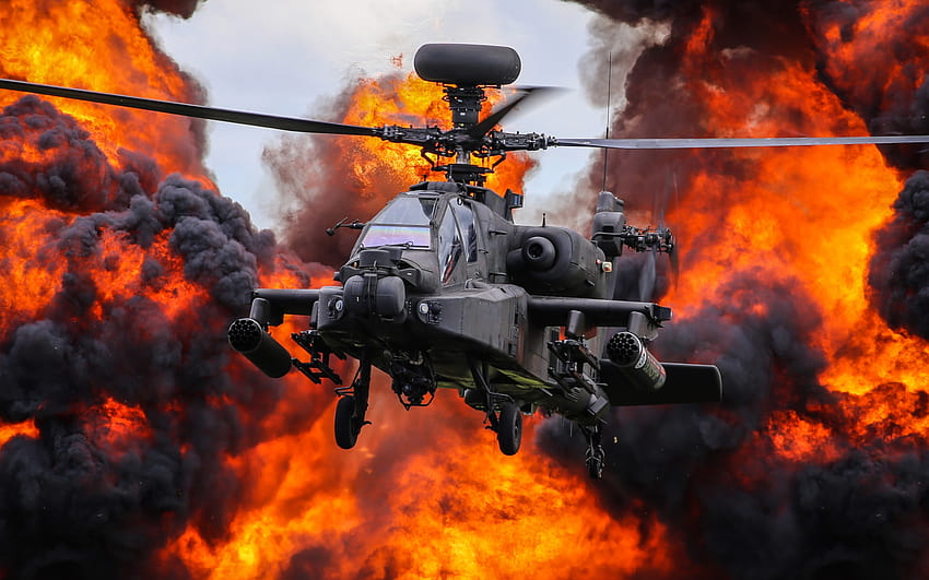 Uçak, Saldırı Helikopteri, Boeing Ah, ah 64 Apache saldırı helikopteri HD duvar kağıdı