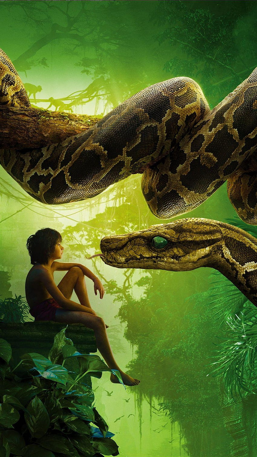 Księga dżungli w 2019 r., vfx zwierzęcy iPhone Tapeta na telefon HD