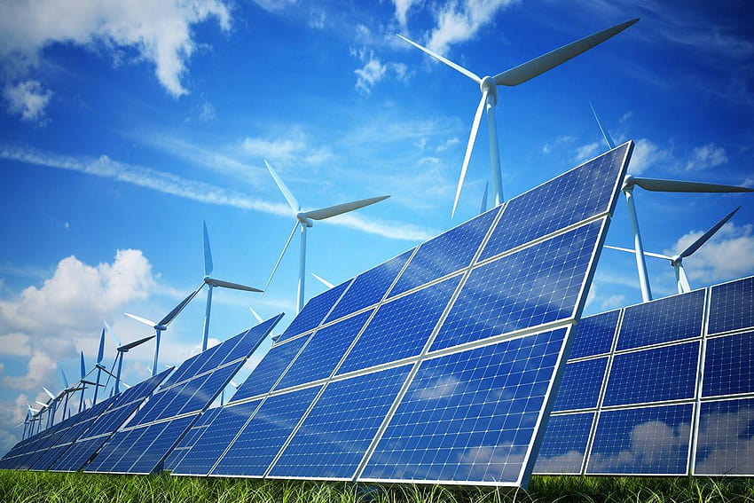 La energía solar y eólica están creciendo. Los administradores de la red necesitan obtener energía solar fondo de pantalla