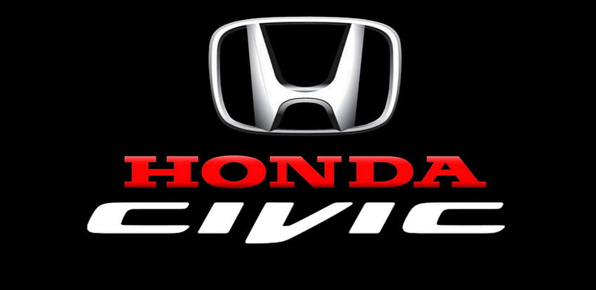 Лого на Honda Civic, червена значка на Honda HD тапет