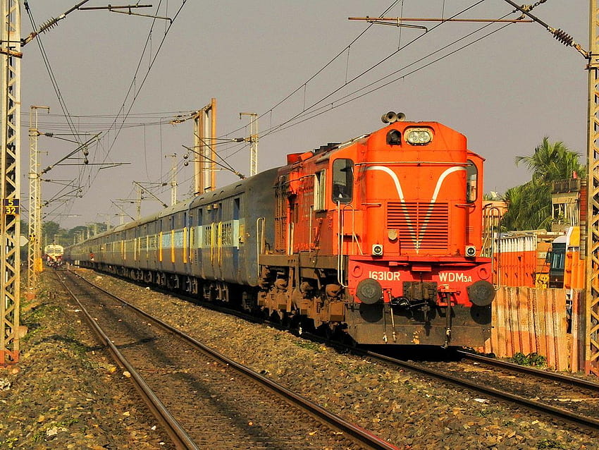Indischer Eisenbahnzug, indische Lokomotive HD-Hintergrundbild