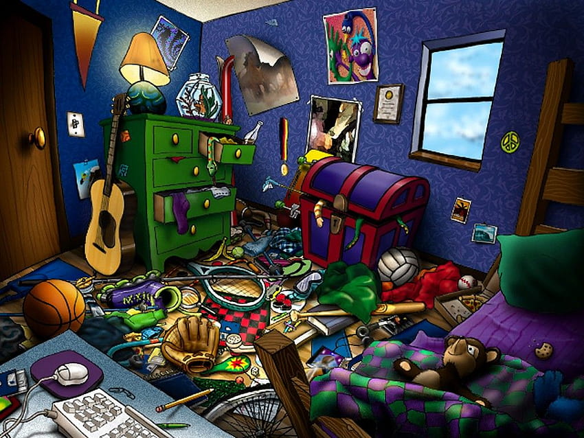 Messy room, dirty house HD wallpaper