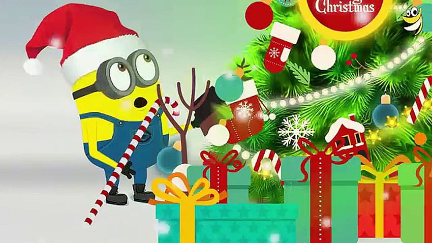 Minions Banana Minions Merry Christmas, merry christmas minions HD wallpaper