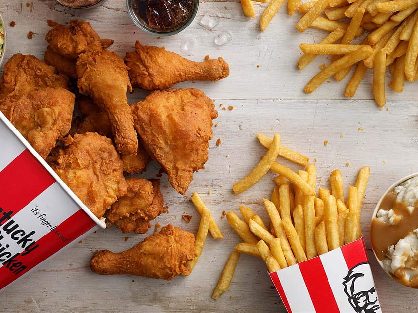 KFC bietet an den nächsten drei Mittwochen die Lieferung seines Fried Chicken an, kfc chicken HD-Hintergrundbild