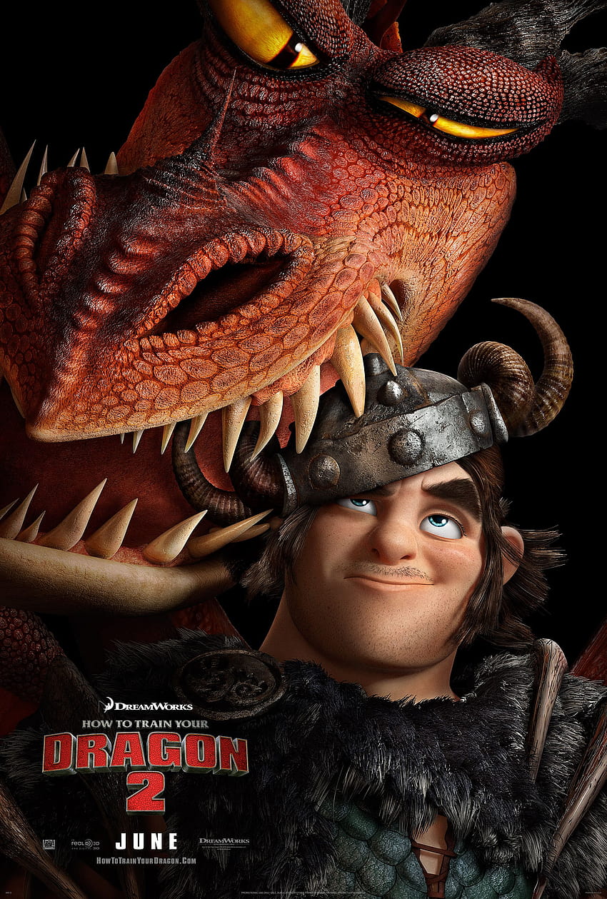 Snotlout and Hookfang from How to Train Your Dragon 2, monstrous nightmare HD phone wallpaper