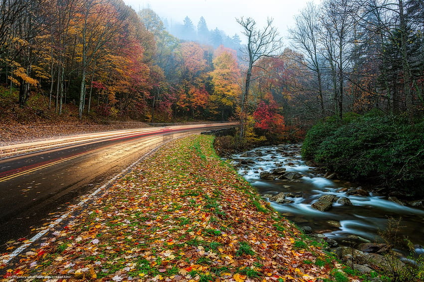 Great Smoky Mountains National Park, Tennessee, smoky mountains autumn HD wallpaper