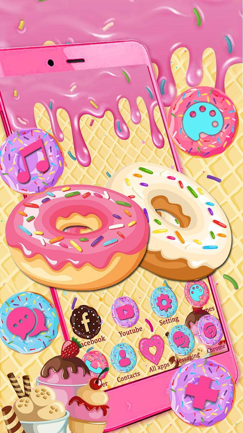 Sweet Cute Donut Launcher Theme Live for Android HD phone wallpaper