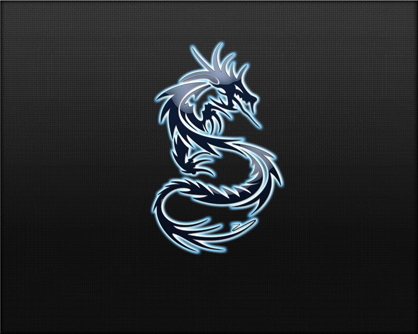 Blue Dragon Fire, blue fire logo HD wallpaper