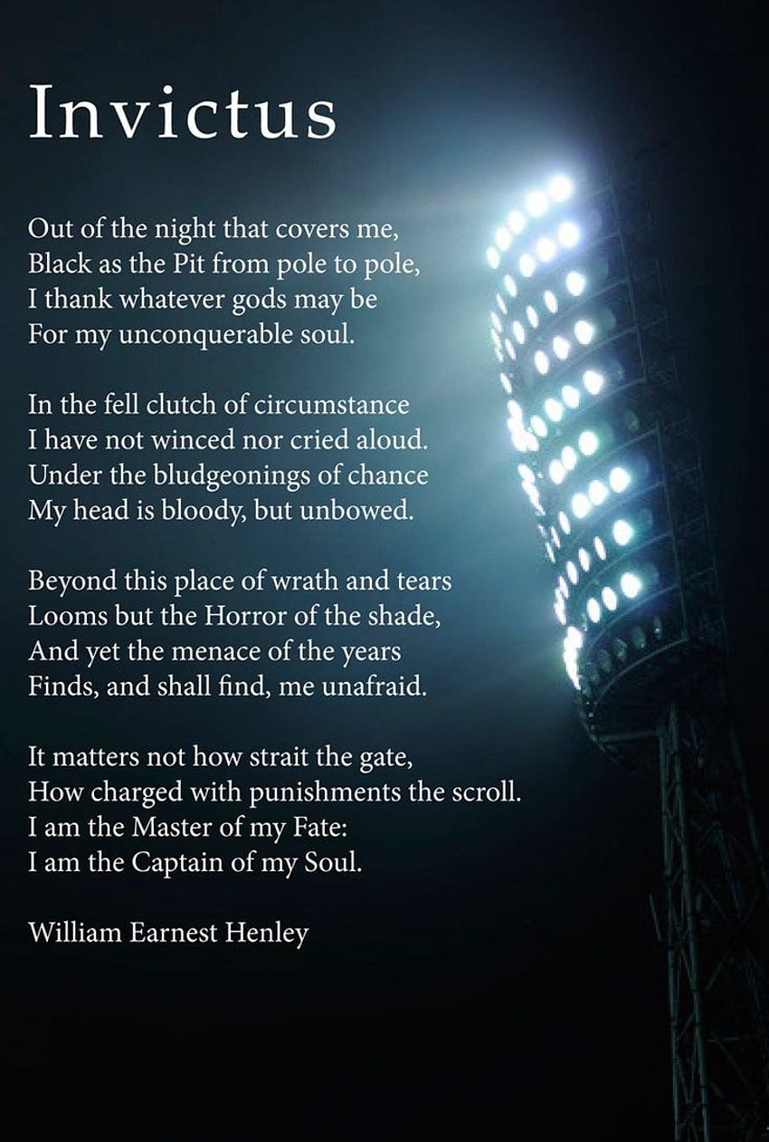 Invictus Poem posted by Zoey Anderson HD phone wallpaper | Pxfuel