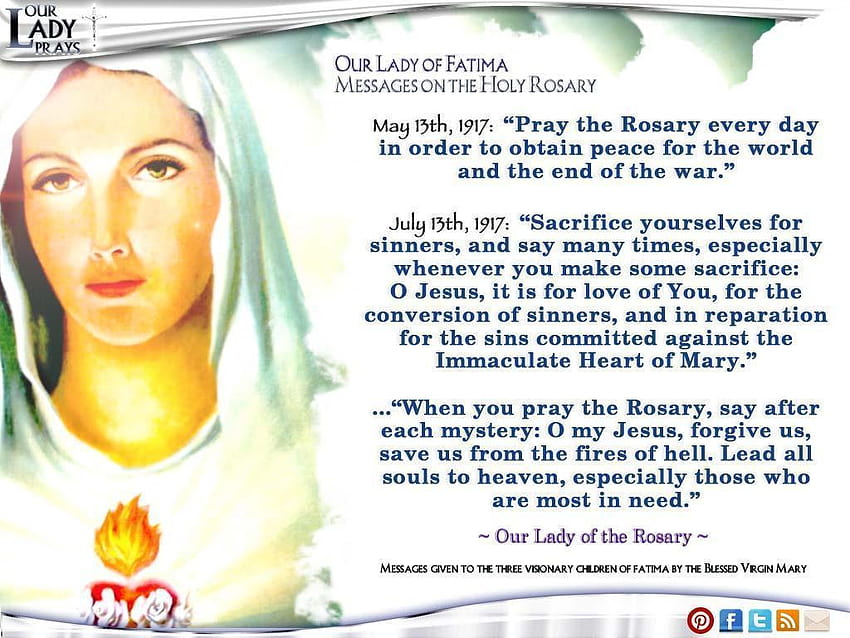 Дева Мария се моли – Категории – Фатима, нашата Богородица от Фатима HD тапет