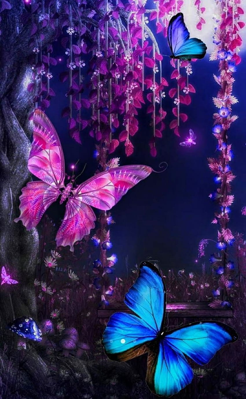 Schmetterlinge, Schmetterlingskunst HD-Handy-Hintergrundbild