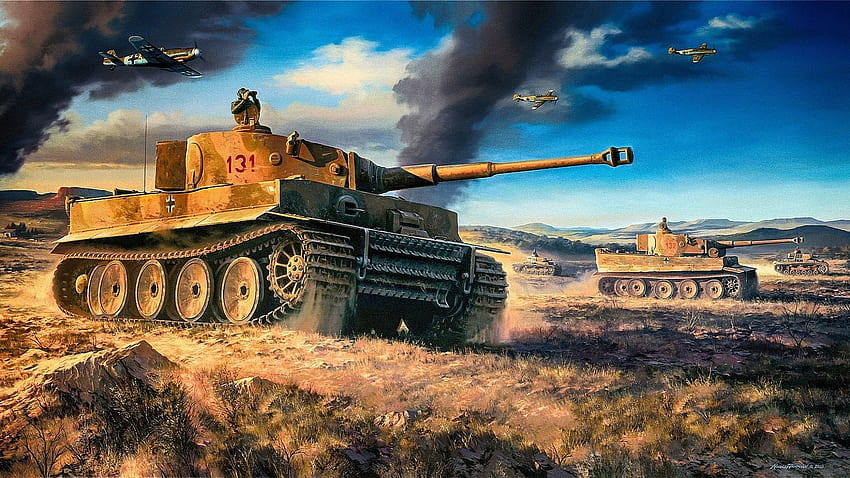 Танкова група Тигър, танкове от Втората световна война HD тапет