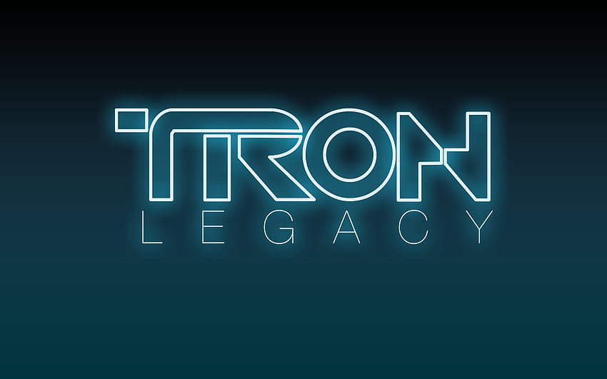 I love this logo... the way both words work. The glow, etc., tron action pc HD wallpaper