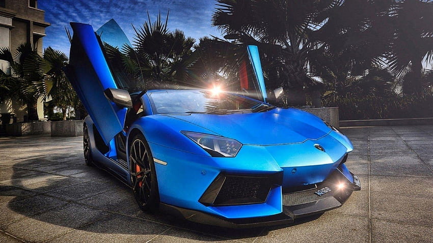 Blue Lamborghini For Android, colorful lamborghini HD wallpaper