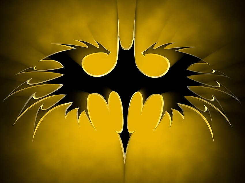 3D icon Batman, tribal logo HD wallpaper