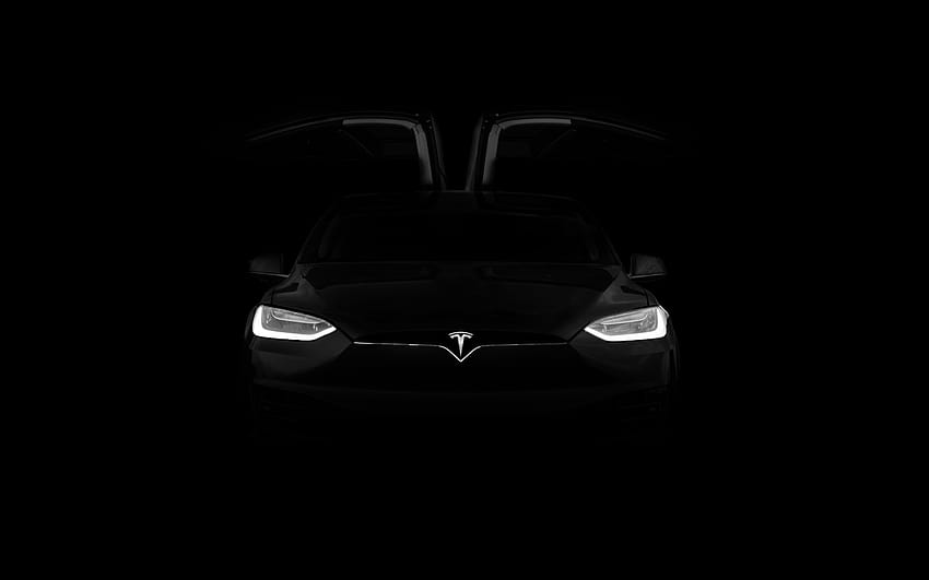 Tesla Model, black tesla HD wallpaper
