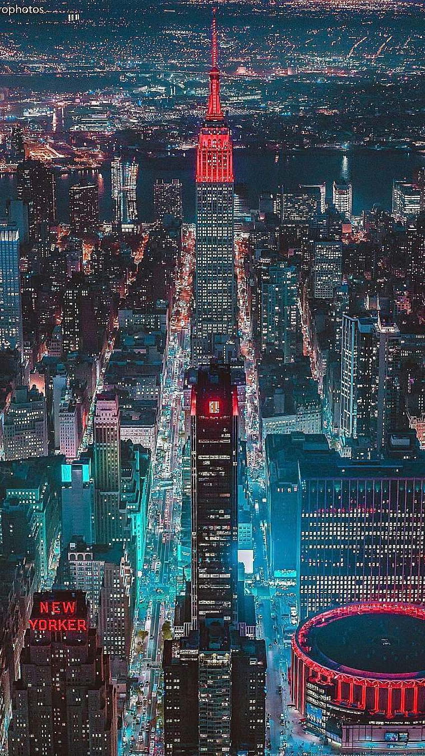 New York City Night Glow IPhone, new york night phone HD phone wallpaper