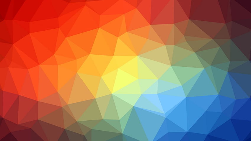 triangle, geometric, multicolored , colorful triangles geometric HD wallpaper