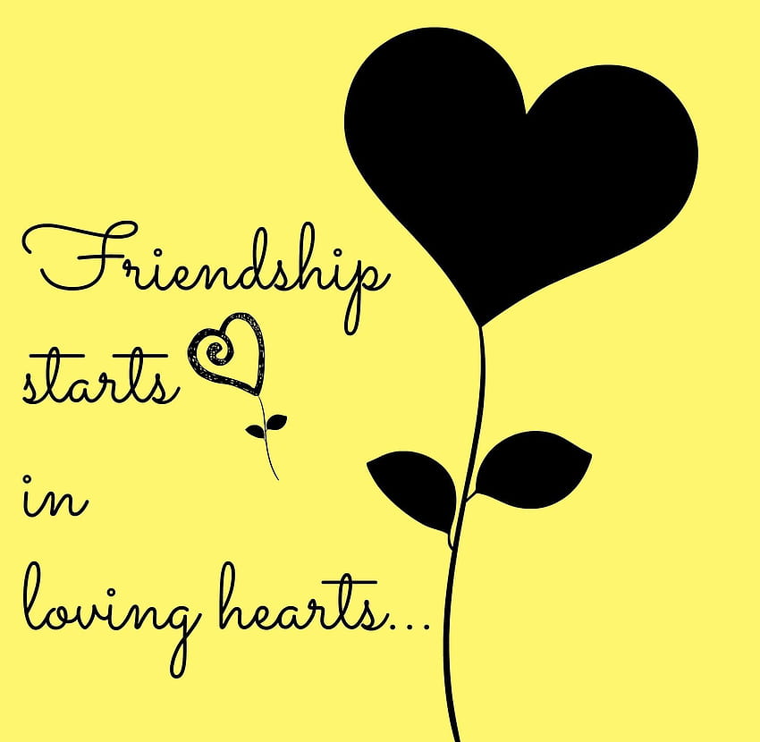 Love and Friendship, yellow hearts HD wallpaper