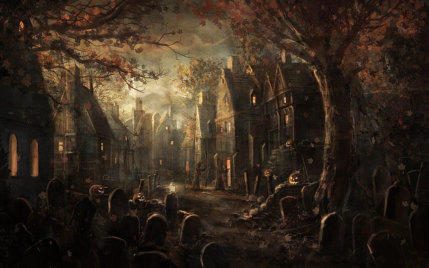 Halloween Graveyard, graveyard autumn HD wallpaper | Pxfuel