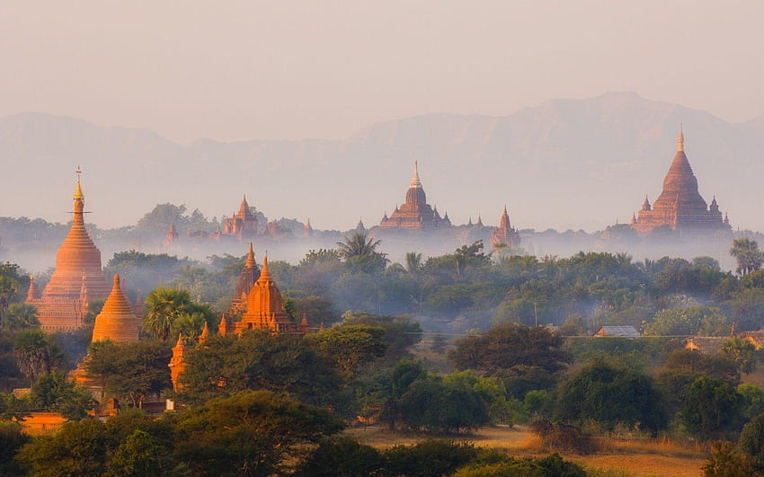 Bagan Myanmar Kualitas Tinggi, burma Wallpaper HD